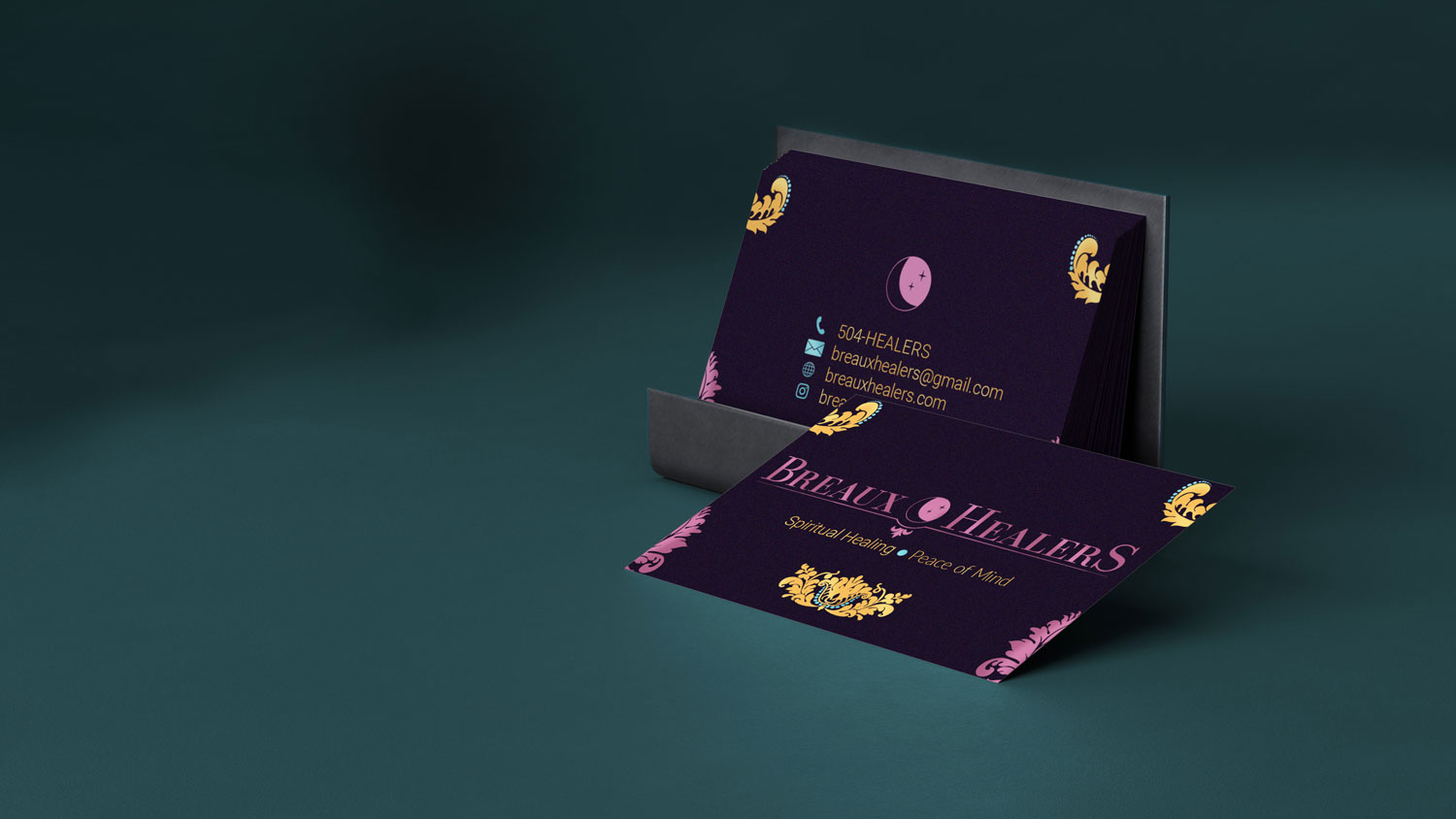 Breaux Healers business card
