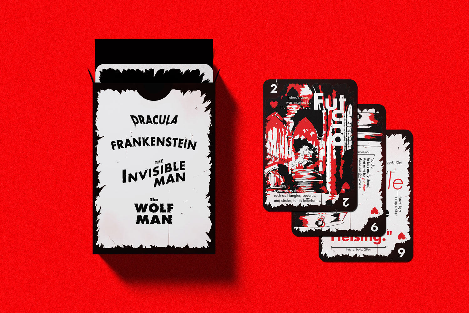 Faces of Fear box and playing cards