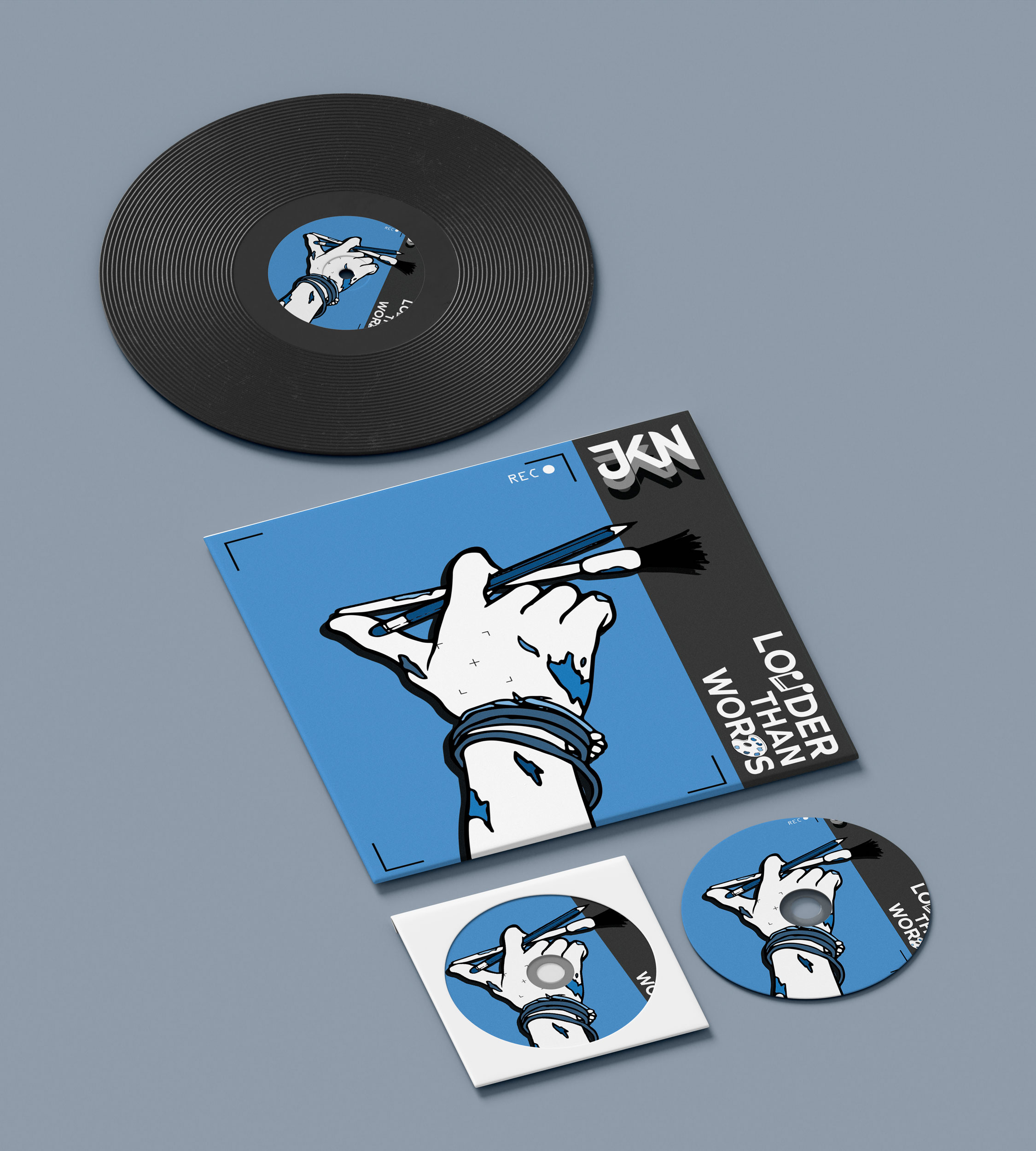 Louder Than Words vinyl, vinyl cover, cd cover, cd