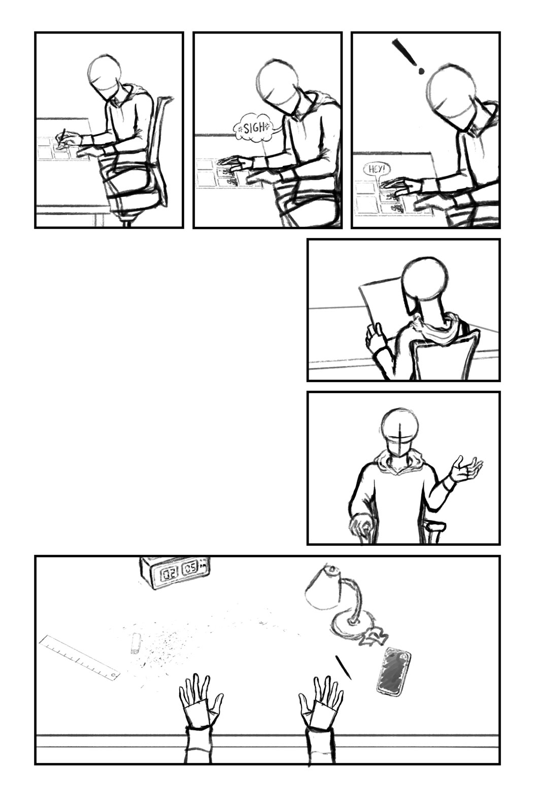 Perfectionist page 1 sketch