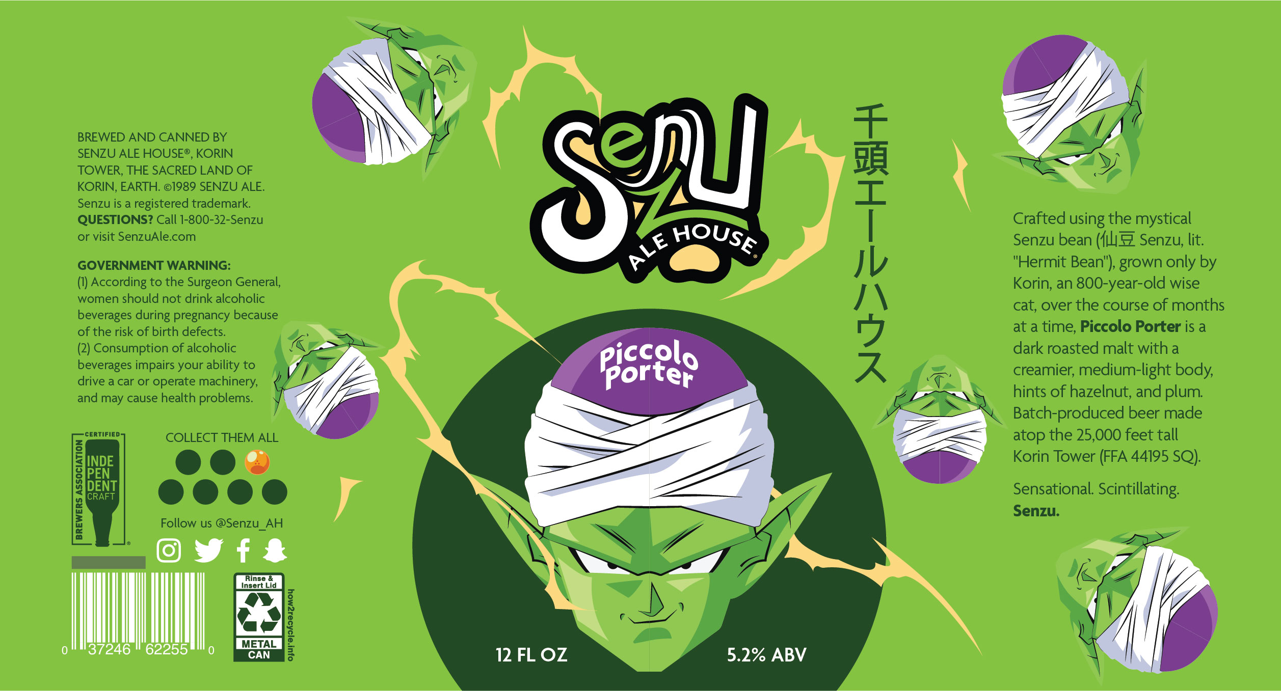 Senzu Ale House beer label iteration