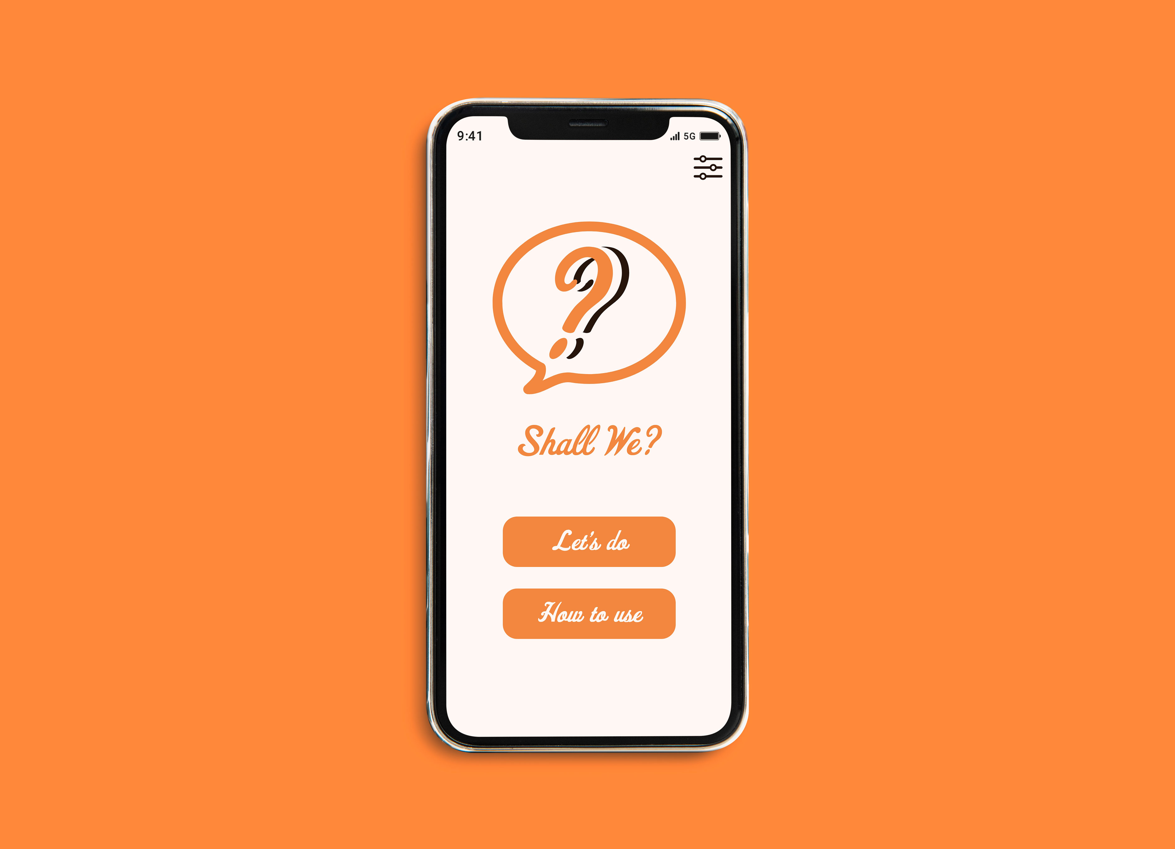 Shall We? app screen